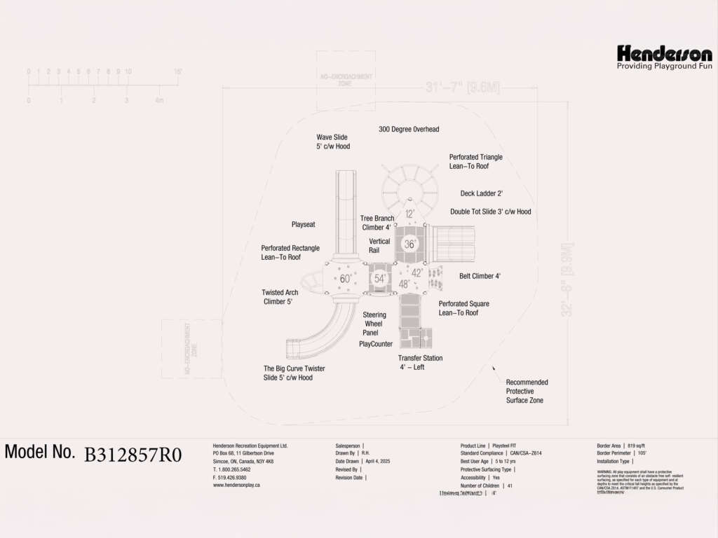 Henderson Specs for Playground in Duval, SK - 2025